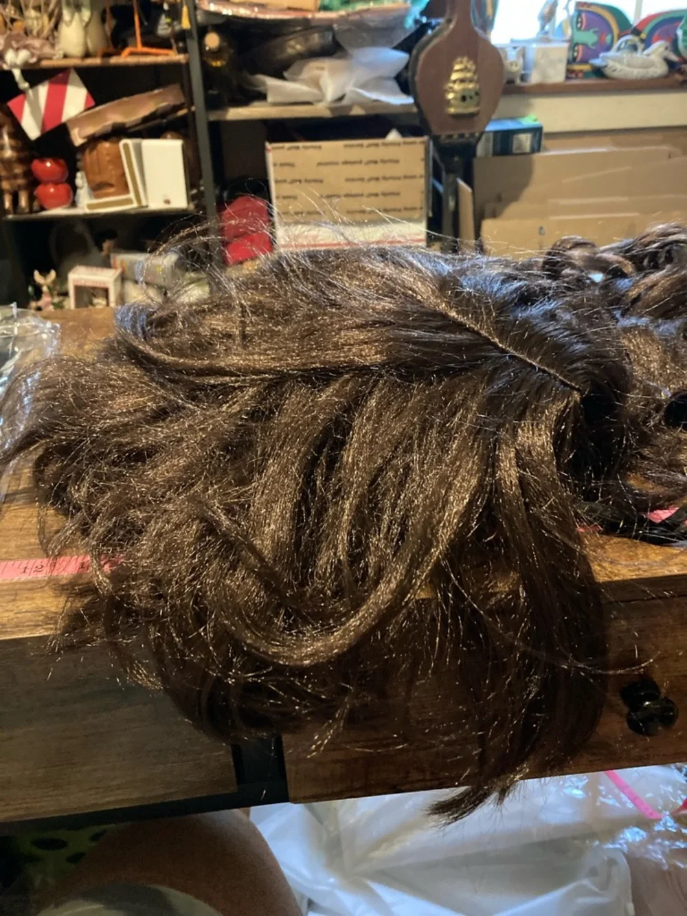 Spirit brunette wig with beard - Picture 10 of 11